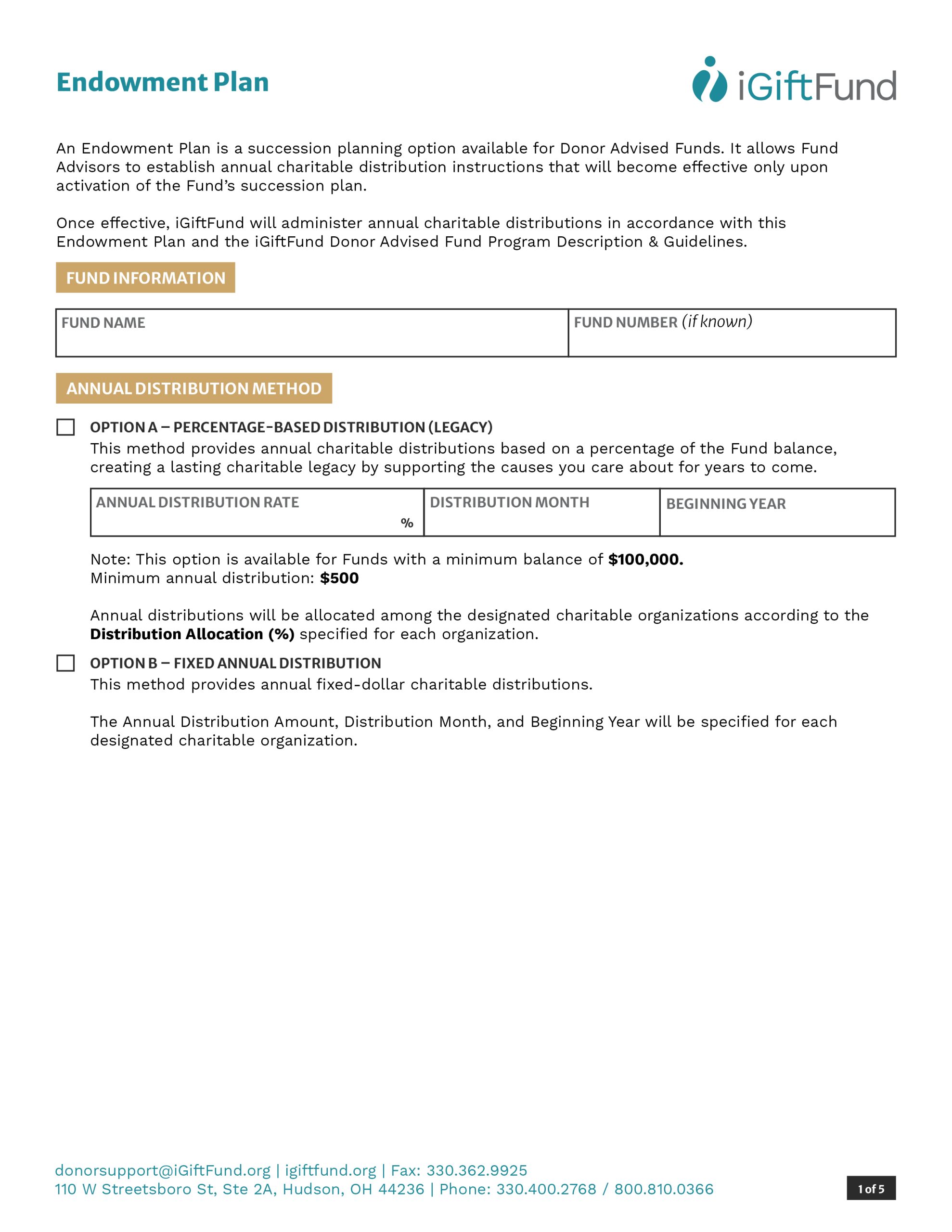 Endowment Plan (3.1)